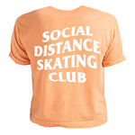 Social Distance Skating Club Coral Women's Crop Top