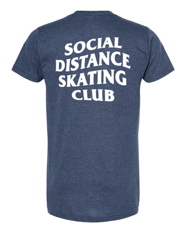 Social Distance Skating Club Heather Navy T-Shirt