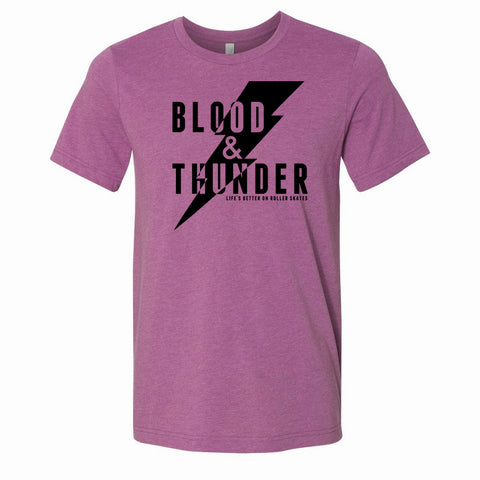 Blood & Thunder Bolt Purple T-Shirt