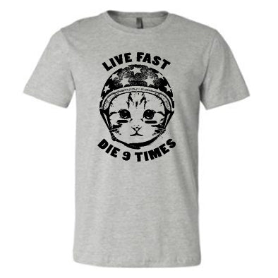 9 Lives T-Shirt on Gray (Wholesale)
