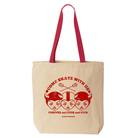 Come Skate With Us Natural Tote Bag